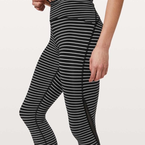 Lululemon Train Times Pant 25" in Parallel Stripe Black White - Picture 3 of 7